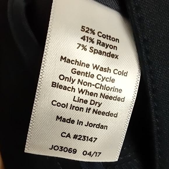 Talbots Outlet Navy Dress Cotton Blend Pants Size 10 - Picture 10 of 15